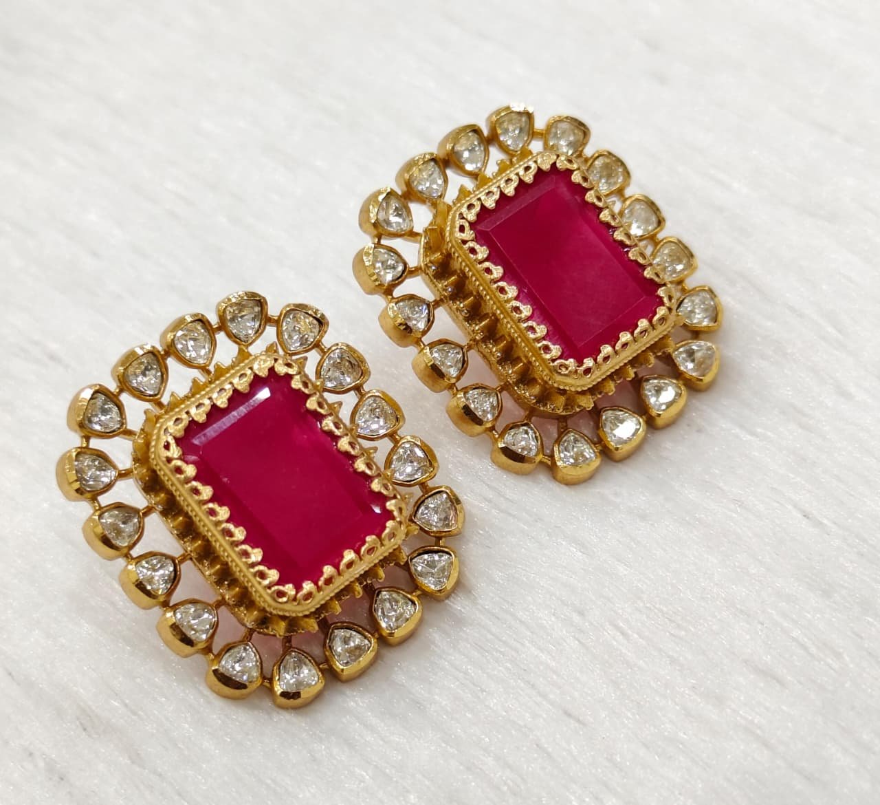 Royal MOSSAINATE Cluster Stud Earrings