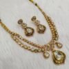 Antique Gold MOSSAINATE Necklace Set with Matching Earrings