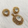 Luxury MOSSAINATE Pendant Set – Gold Plated with American Diamonds